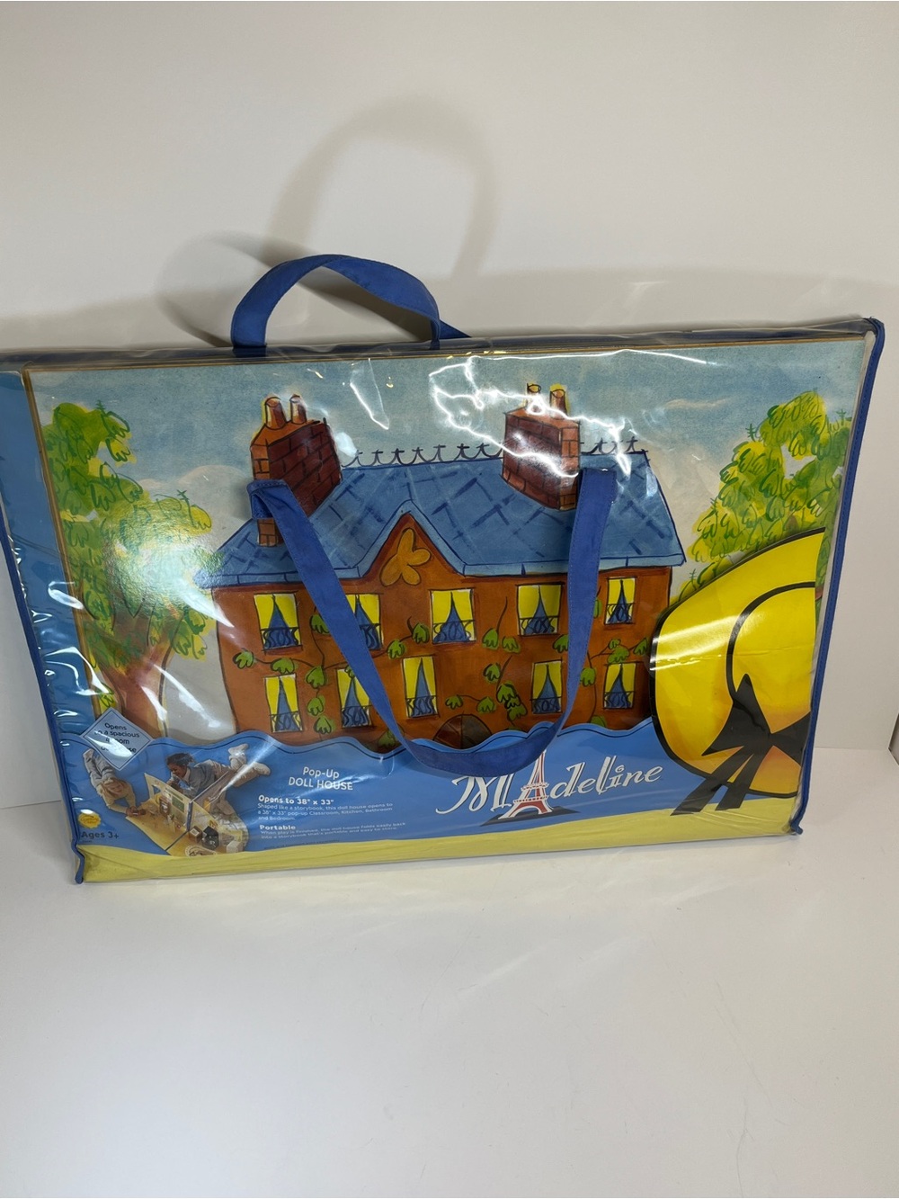 Madeline 2003 Rare Pop-Up Doll House Paris With Handled Carry Bag Vtg Y2k 1930s